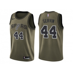 San Antonio Spurs #44 George Gervin Green Salute to Service NBA Swingman Jersey