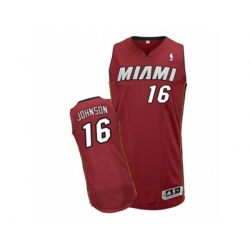 Miami Heat #16 James Johnson Authentic Red Alternate NBA Jersey