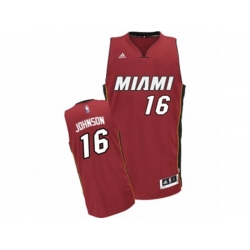 Miami Heat #16 James Johnson Swingman Red Alternate NBA Jersey