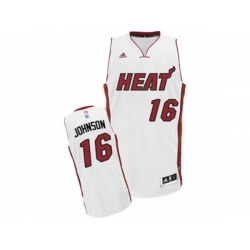 Miami Heat #16 James Johnson Swingman White Home NBA Jersey