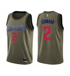 Los Angeles Clippers #2 Kawhi Leonard Swingman Green Salute to Service Basketball Jersey