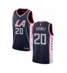 Los Angeles Clippers #20 Landry Shamet Swingman Navy Blue Basketball Jersey - City Edition