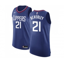 Los Angeles Clippers #21 Patrick Beverley Authentic Blue Road NBA Jersey - Icon Edition
