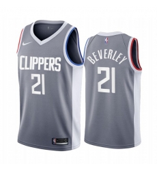 Los Angeles Clippers #21 Patrick Beverley Gray NBA Swingman 2020-21 Earned Edition Jersey