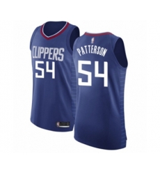 Los Angeles Clippers #54 Patrick Patterson Authentic Blue Basketball Jersey - Icon Edition