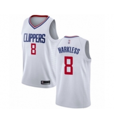 Los Angeles Clippers #8 Moe Harkless Swingman White Basketball Jersey - Association Edition
