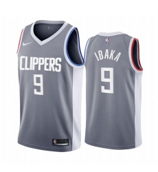 Los Angeles Clippers #9 Serge Ibaka Gray NBA Swingman 2020-21 Earned Edition Jersey