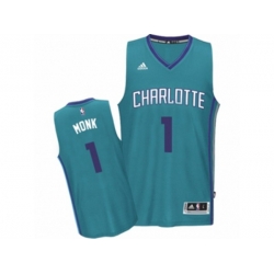 Charlotte Hornets #1 Malik Monk Authentic Light Blue Road NBA Jersey