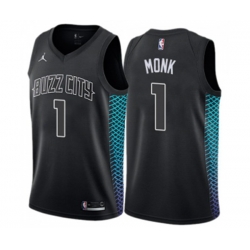 Charlotte Hornets #1 Malik Monk Swingman Black NBA Jersey - City Edition