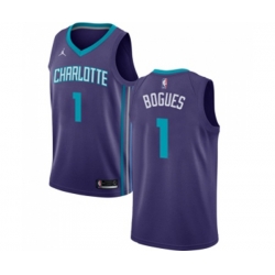 Charlotte Hornets #1 Muggsy Bogues Swingman Purple NBA Jersey Statement Edition