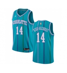 Charlotte Hornets #14 Michael Kidd-Gilchrist Authentic Aqua Hardwood Classics Basketball Jersey