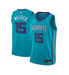 Charlotte Hornets #15 Kemba Walker Authentic Teal Basketball Jersey - Icon Edition