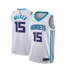 Charlotte Hornets #15 Kemba Walker Authentic White Basketball Jersey - Association Edition