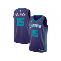 Charlotte Hornets #15 Kemba Walker Purple NBA Jordan Swingman Statement Edition Jersey