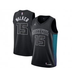 Charlotte Hornets #15 Kemba Walker Swingman Black NBA Jersey - City Edition