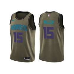 Charlotte Hornets #15 Percy Miller Green Salute to Service NBA Swingman Jerse