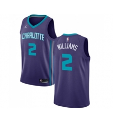 Charlotte Hornets #2 Marvin Williams Authentic Purple Basketball Jersey Statement Edition