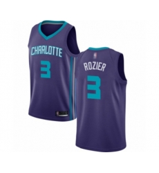 Charlotte Hornets #3 Terry Rozier Authentic Purple Basketball Jersey Statement Edition