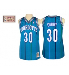 Charlotte Hornets #30 Dell Curry Authentic Light Blue Throwback Basketball Jersey Charlotte Hornets #30 Dell Curry Authentic Light Blue Throwback Basketball Jersey