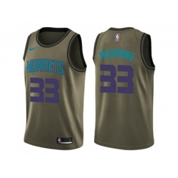 Charlotte Hornets #33 Alonzo Mourning Green Salute to Service NBA Swingman Jersey