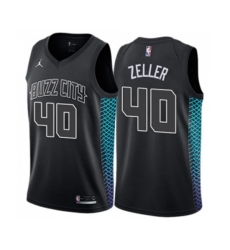 Charlotte Hornets #40 Cody Zeller Authentic Black NBA Jersey - City Edition Charlotte Hornets #40 Cody Zeller Authentic Black NBA Jersey - City Edition