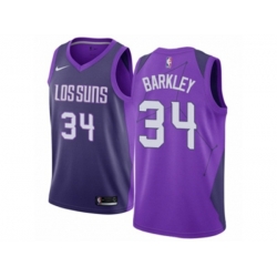 Phoenix Suns #34 Charles Barkley Authentic Purple NBA Jersey - City Edition Phoenix Suns #34 Charles Barkley Authentic Purple NBA Jersey - City Edition
