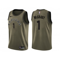 Toronto Raptors #1 Tracy Mcgrady Green Salute to Service NBA Swingman Jersey
