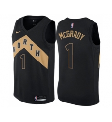 Toronto Raptors #1 Tracy Mcgrady Swingman Black NBA Jersey - City Edition