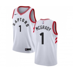 Toronto Raptors #1 Tracy Mcgrady Swingman White NBA Jersey - Association Edition