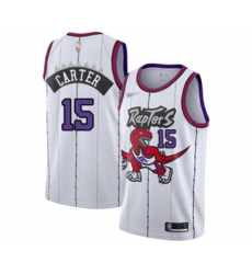 Toronto Raptors #15 Vince Carter Swingman White Hardwood Classics Basketball Jersey