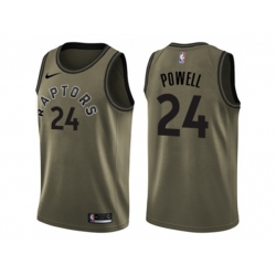 Toronto Raptors #24 Norman Powell Green Salute to Service NBA Swingman Jersey