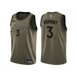 Toronto Raptors #3 OG Anunoby Green Salute to Service NBA Swingman Jersey