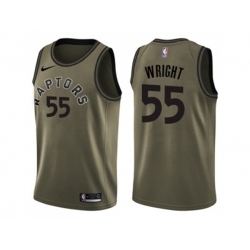 Toronto Raptors #55 Delon Wright Green Salute to Service NBA Swingman Jersey