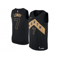 Toronto Raptors #7 Kyle Lowry Black NBA Swingman City Edition Jersey