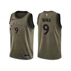 Toronto Raptors #9 Serge Ibaka Green Salute to Service NBA Swingman Jersey