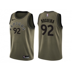Toronto Raptors #92 Lucas Nogueira Green Salute to Service NBA Swingman Jersey