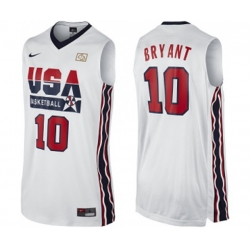 Nike Team USA #10 Kobe Bryant Authentic White 2012 Olympic Retro Basketball Jerse Nike Team USA #10 Kobe Bryant Authentic White 2012 Olympic Retro Basketball Jerse