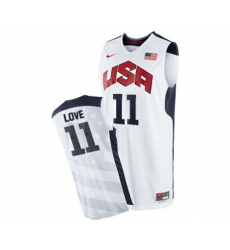 Nike Team USA #11 Kevin Love Swingman White 2012 Olympics Basketball Jersey