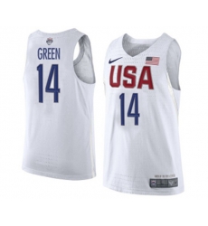 Nike Team USA #14 Draymond Green Swingman White 2016 Olympic Basketball Jersey