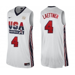 Nike Team USA #4 Christian Laettner Swingman White 2012 Olympic Retro Basketball Jersey Nike Team USA #4 Christian Laettner Swingman White 2012 Olympic Retro Basketball Jersey