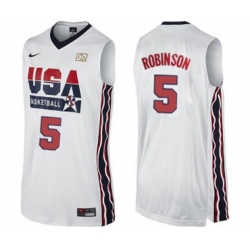 Nike Team USA #5 David Robinson Swingman White 2012 Olympic Retro Basketball Jersey Nike Team USA #5 David Robinson Swingman White 2012 Olympic Retro Basketball Jersey