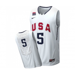 Nike Team USA #5 Kevin Durant Swingman White 2010 World Basketball Tournament Jersey Nike Team USA #5 Kevin Durant Swingman White 2010 World Basketball Tournament Jersey