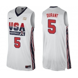 Nike Team USA #5 Kevin Durant Swingman White 2012 Olympic Retro Basketball Jersey Nike Team USA #5 Kevin Durant Swingman White 2012 Olympic Retro Basketball Jersey