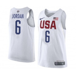 Nike Team USA #6 DeAndre Jordan Swingman White 2016 Olympic Basketball Jersey Nike Team USA #6 DeAndre Jordan Swingman White 2016 Olympic Basketball Jersey