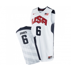 Nike Team USA #6 LeBron James Swingman White 2012 Olympics Basketball Jersey Nike Team USA #6 LeBron James Swingman White 2012 Olympics Basketball Jersey