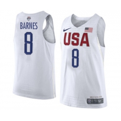 Nike Team USA #8 Harrison Barnes Swingman White 2016 Olympic Basketball Jersey Nike Team USA #8 Harrison Barnes Swingman White 2016 Olympic Basketball Jersey