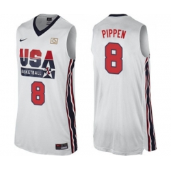 Nike Team USA #8 Scottie Pippen Swingman White 2012 Olympic Retro Basketball Jersey Nike Team USA #8 Scottie Pippen Swingman White 2012 Olympic Retro Basketball Jersey