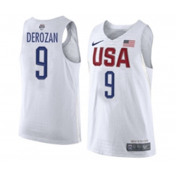 Nike Team USA #9 DeMar DeRozan Swingman White 2016 Olympic Basketball Jersey Nike Team USA #9 DeMar DeRozan Swingman White 2016 Olympic Basketball Jersey