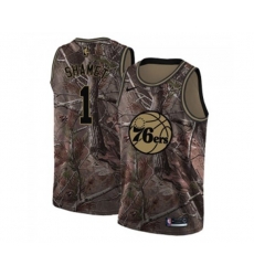Philadelphia 76ers #1 Landry Shamet Swingman Camo Realtree Collection Basketball Jersey
