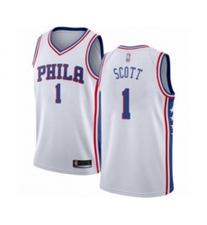 Philadelphia 76ers #1 Mike Scott Swingman White Basketball Jersey - Association Edition